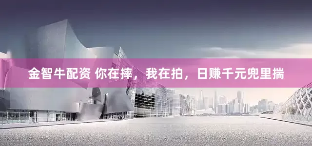 金智牛配资 你在摔，我在拍，日赚千元兜里揣