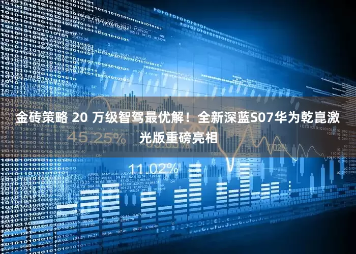 金砖策略 20 万级智驾最优解！全新深蓝S07华为乾崑激光版重磅亮相